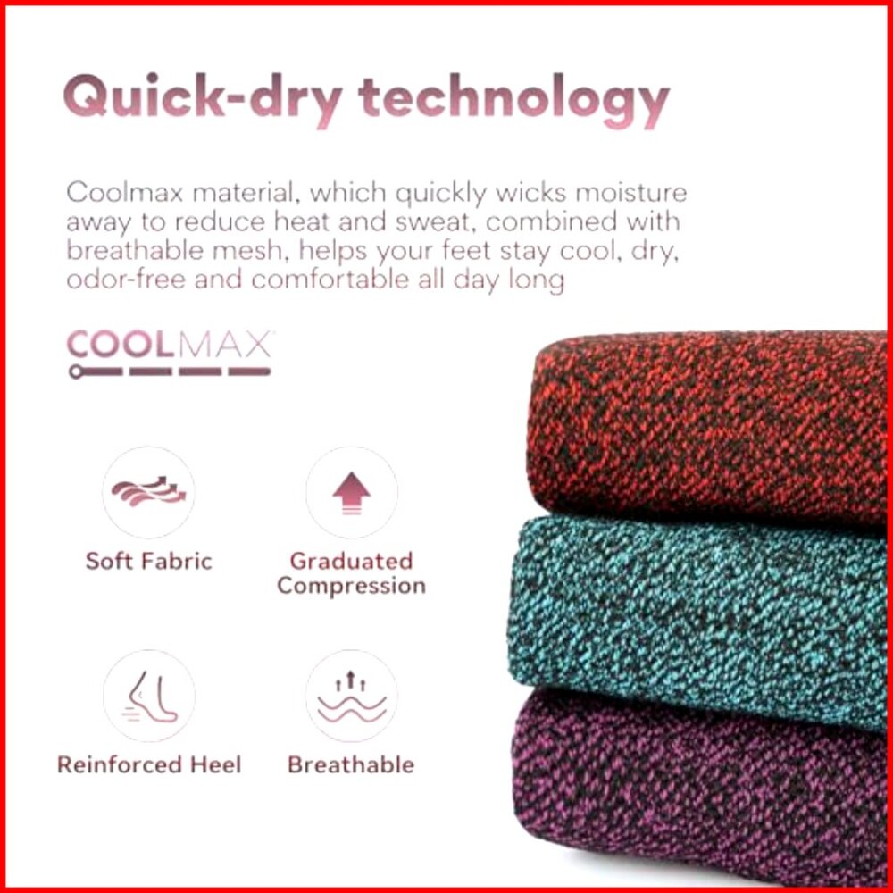 Knee High Compression Socks Coolmax Moisture Wick… - image 4